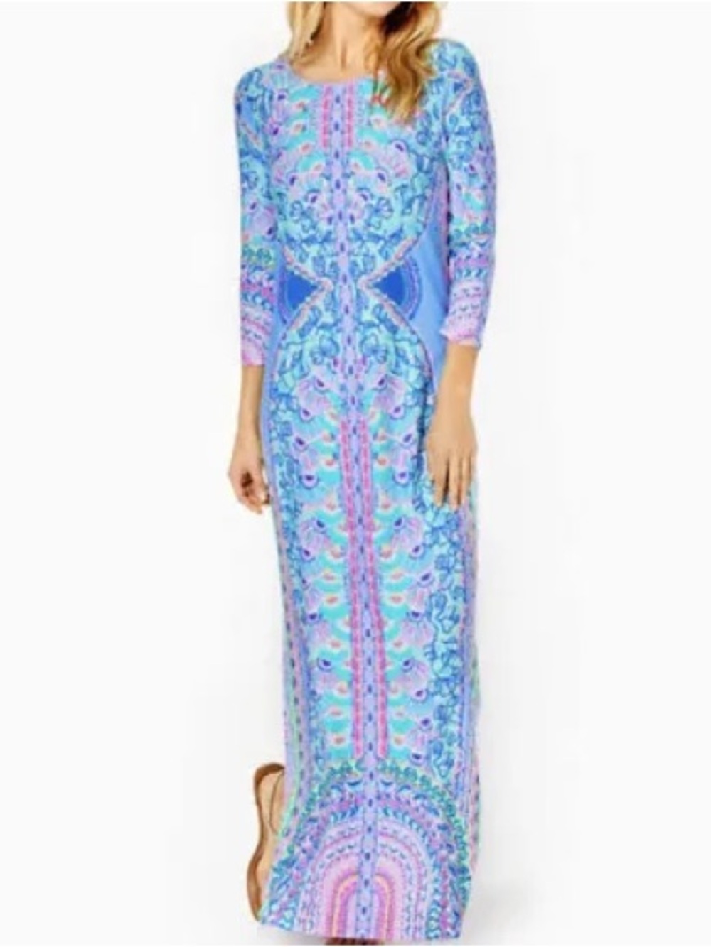 Lilly Pulitzer Morgann Maxi Dress Color Seaside Shindig Size M NWT